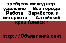 требуеся менеджер (удалённо) - Все города Работа » Заработок в интернете   . Алтайский край,Алейск г.